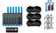 Motorola T270 Two Way Radio 6-pack Walkie Talkies Dual Chargers Ptt Earpieces