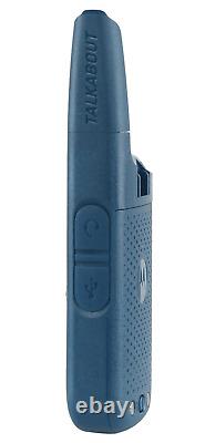 Motorola T383 Two Way Radios 4-Pack Walkie Talkies 6 Earpieces Drop In Chargers