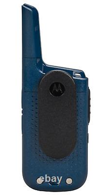 Motorola T383 Two Way Radios 4-Pack Walkie Talkies 6 Earpieces Drop In Chargers