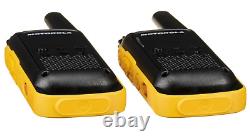 Motorola T470 Two Way Radio 8-Pack Walkie Talkies Black/Yellow License Free