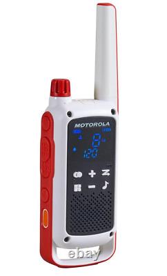 Motorola T478 Red Cross Two Way Radio 6-PK Walkie Talkies Dual Charger Earpieces