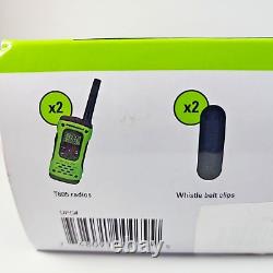 Motorola T605 H2O Black Green Waterproof Two Way Radios NEW