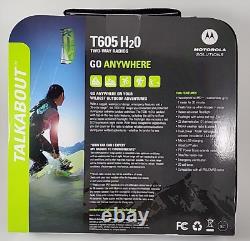 Motorola T605 H2O Black Green Waterproof Two Way Radios NEW