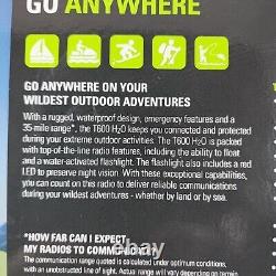 Motorola T605 H2O Black Green Waterproof Two Way Radios NEW