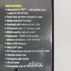 Motorola T605 H2O Black Green Waterproof Two Way Radios NEW