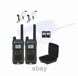 Motorola TALKABOUT T465 Two-Way Radio Walkie Talkies PTT Earpiece 2-PACK
