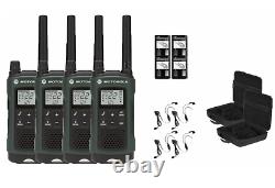 Motorola TALKABOUT T465 Two-Way Radio Walkie Talkies PTT Earpieces NEW 4-PACK