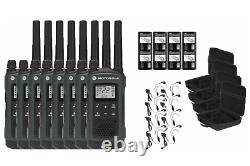 Motorola TALKABOUT T465 Two Way Radio Walkie Talkies PTT Earpieces NEW 8-PACK