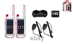 Motorola Talkabout FRS T478 Two Way Radio 2 PK Walkie Talkies 2 Remote Mics