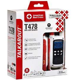 Motorola Talkabout FRS T478 Two Way Radio 2 PK Walkie Talkies 2 Remote Mics