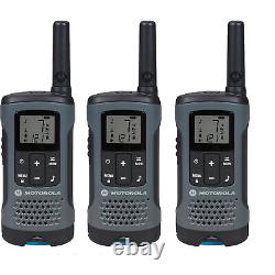 Motorola Talkabout Rechargeable Two-Way Radios, Gray, 3 Pack