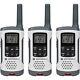 Motorola Talkabout Rechargeable Two-way Radios, White, 3 Pack