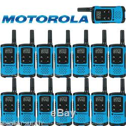 Motorola Talkabout T100TP Walkie Talkie 15 Pack Set 16 Mile Two Way Radios Blue