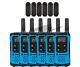 Motorola Talkabout T100tp Walkie Talkie 6 Pack Set Two Way Radios Blue Brand New