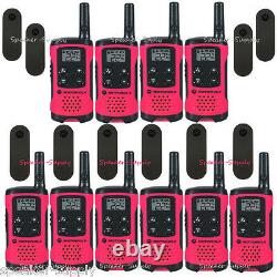 Motorola Talkabout T107 Walkie Talkie 10 Pack Set 16 Mile Two Way Radios Pink