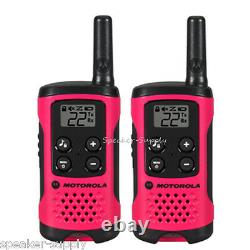 Motorola Talkabout T107 Walkie Talkie 10 Pack Set 16 Mile Two Way Radios Pink