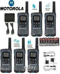 Motorola Talkabout T200TP Walkie Talkie 6 Pack Set 20 Mile Two Way Radio Package