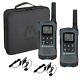 Motorola Talkabout T200 Two-way Radio With Earbud Ptt Mics & Case