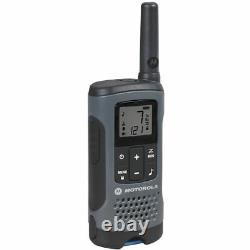 Motorola Talkabout T200 Walkie Talkie 8 Pack Set 20 Mile Two Way Radios Grey 8pc
