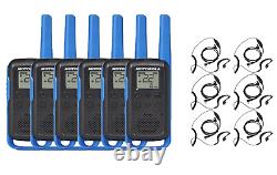 Motorola Talkabout T270 Two Way Radio FRS Walkie Talkies with Earpieces 6 Pack