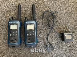 Motorola Talkabout T460 Rechargeable Two-Way Radio (Dark Blue) lot of 2