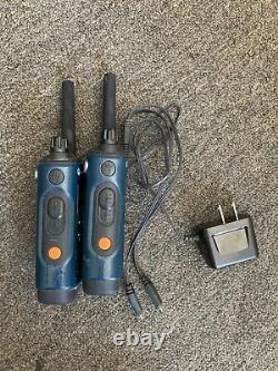 Motorola Talkabout T460 Rechargeable Two-Way Radio (Dark Blue) lot of 2