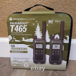 Motorola Talkabout T465 Two-Way Radio, 35 Mile, Dark Green, Bundle/2 Two Pack