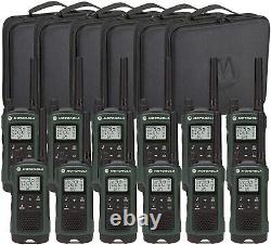 Motorola Talkabout T465 Two-Way Radio, 35 Mile Range, 12 Pack Bundle, Dark Green