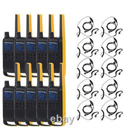 Motorola Talkabout T470 Two Way Radio 10-Pack Walkie Talkies with 12 Earpieces