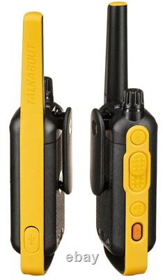 Motorola Talkabout T470 Two Way Radio 4-Pack Walkie Talkies Black/Yellow 22 Chan