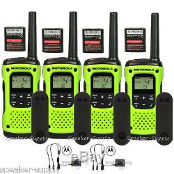 Motorola Talkabout T600 H2O Walkie Talkie 4 Pack Set Two Way Radios Waterproof