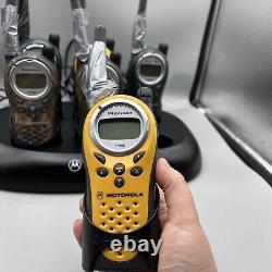 Motorola Talkabout T7100 Two-Way Radios Lot Of 6 with Chargers Base Accessories