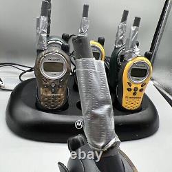 Motorola Talkabout T7100 Two-Way Radios Lot Of 6 with Chargers Base Accessories