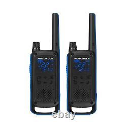 Motorola Talkabout T800 Two-Way Radios, 2 Pack, Black/Blue