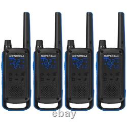 Motorola Talkabout T800 Two Way Radios Blue/Black 4 Pack