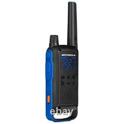 Motorola Talkabout T800 Two Way Radios Blue/Black 8 Pack with PTT Earpieces