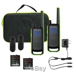 Motorola Talkabout T801 Two-Way Radio, 35 Mile, 2 Pack, Bluetooth, Black & Green