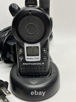 Motorola VL50 UHF Analog Two Way Radio Bundle Tested and Works 2 Radios Headset