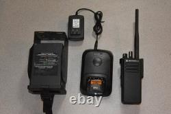 Motorola XPR7350 VHF 136-174MHz Two-Way Radio withdesk & vehicle chargers