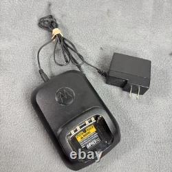 Motorola XPR 3300e Two Way Radios Pair with Speaker Mics & IMPRES Charger Black