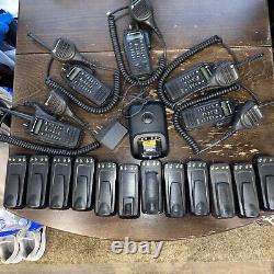 Motorola XPR 6550 Portable Two-Way Radio. 12 BATTERIES! 5 RADIOS! One Charger