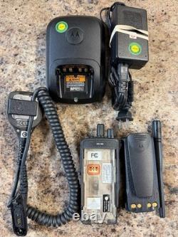 Motorola XPR 7550 VHF Digital Two-Way Portable Radio with standard accessories