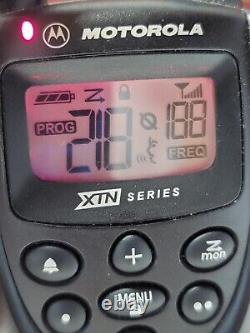 Motorola XTN Series two-way radios lot of 3 (Docking Station & 2 belt clips)