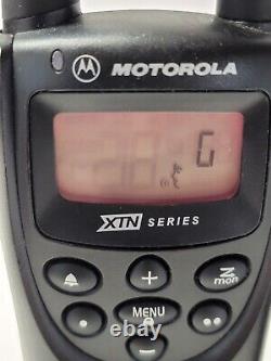 Motorola XTN Series two-way radios lot of 3 (Docking Station & 2 belt clips)