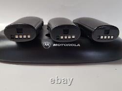 Motorola XTN Series two-way radios lot of 3 (Docking Station & 2 belt clips)