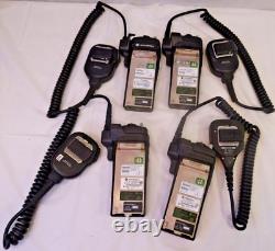 Motorola XTS 2500 Two-Way Radios with Mics, Lot of 4, for Parts/Repair