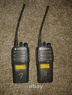 Motorola cp200d two way radio with mics and dual charger bundle