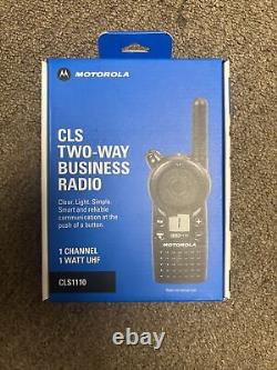 NEW-Motorola CLS1110 Two-Way Business Radio Black NIB Free Shipping
