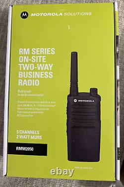 NEW Motorola RM Series On Site Two Way Business Radio 5 Ch 2 watt RMM2050