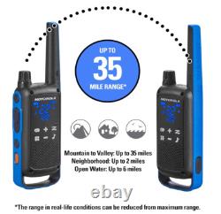 NEW Motorola T802 Talkabout Rechargeable Two-Way Walkie Talkie Radios, 2 Pack